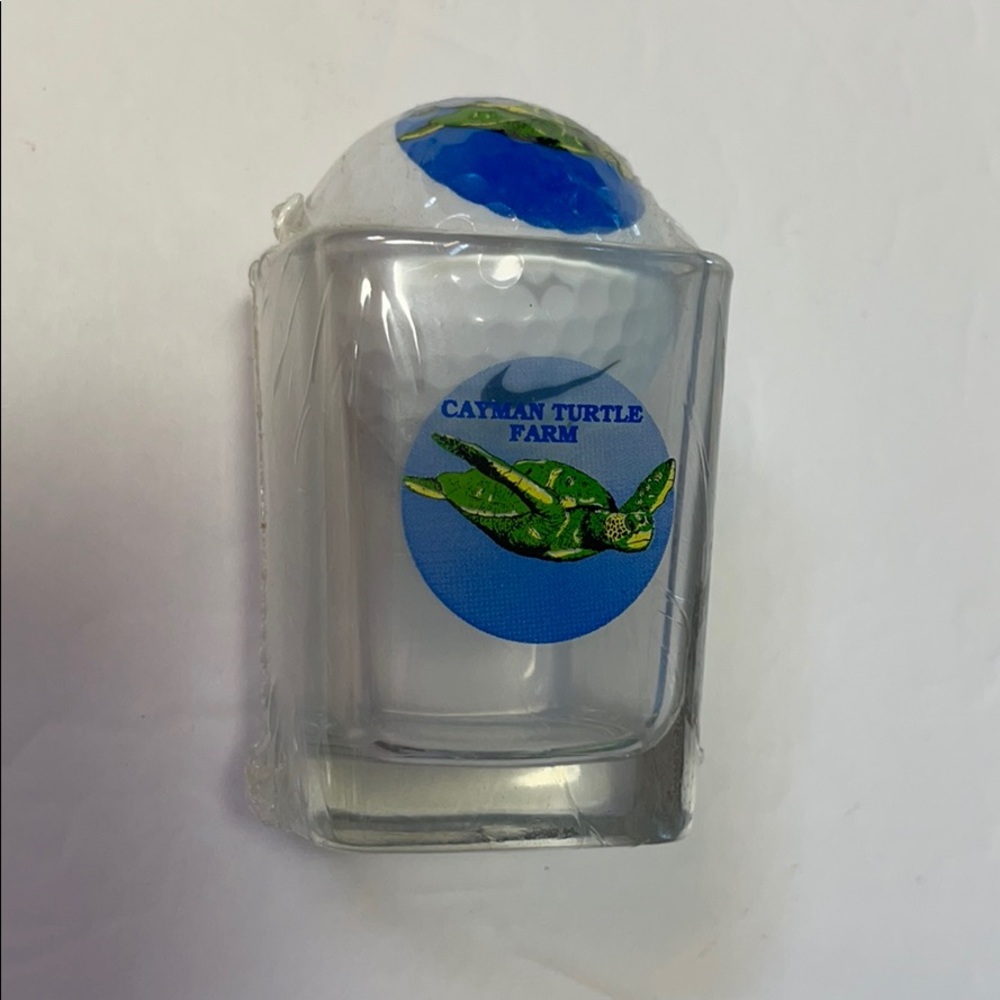 Cayman Turtle Farm Souvenir Shot Glass Golf Ball